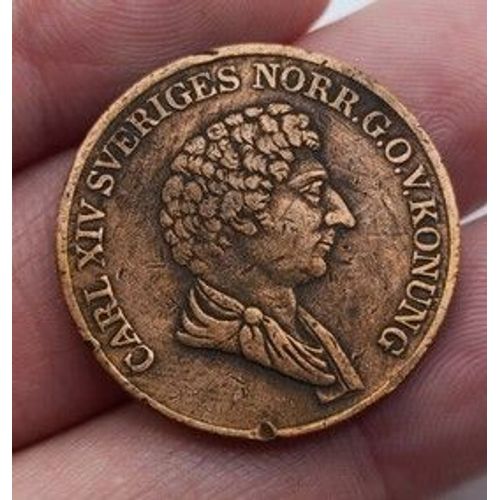Monnaie Suède Carl Xiv Sveriges 1 Skilling Banco 1836 - 11,1 G - 28 Mm
