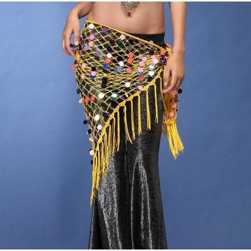 Ceinture En Forme De Triangle,Crochet À La Main,Paillettes,Accessoires De Danse Du Ventre,Écharpe De Hanche,Pièce De Monnaie,Bon Marché