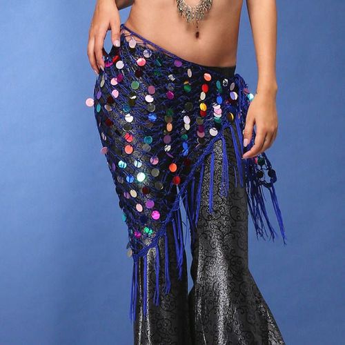 Ceinture En Forme De Triangle,Crochet À La Main,Paillettes,Accessoires De Danse Du Ventre,Écharpe De Hanche,Pièce De Monnaie,Bon Marché