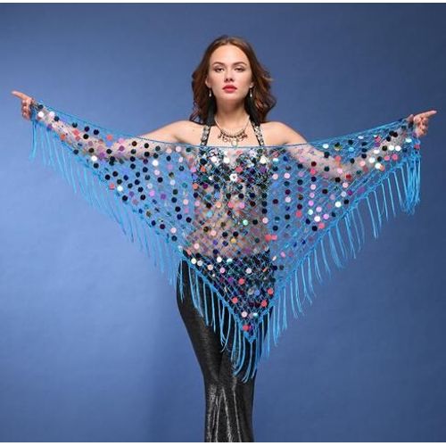 Ceinture En Forme De Triangle,Crochet À La Main,Paillettes,Accessoires De Danse Du Ventre,Écharpe De Hanche,Pièce De Monnaie,Bon Marché