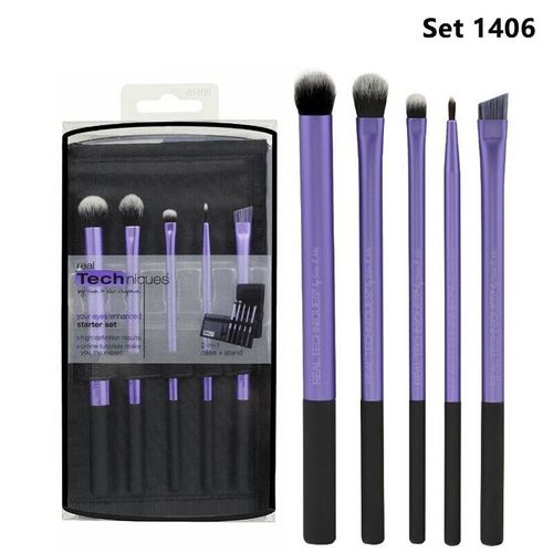 Ensemble De Pinceaux De Maquillage Pour Fond De Teint,Poudre,Blush,Fard À Barrage,Mélange Kabuki,Véritables Techniques,Pinceau De Maquillage,Outil De Beauté - Type Set 1406 