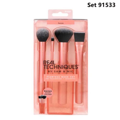 Ensemble De Pinceaux De Maquillage Pour Fond De Teint,Poudre,Blush,Fard À Barrage,Mélange Kabuki,Véritables Techniques,Pinceau De Maquillage,Outil De Beauté - Type Set 91533 