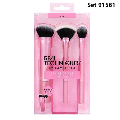 Ensemble De Pinceaux De Maquillage Pour Fond De Teint,Poudre,Blush,Fard À Barrage,Mélange Kabuki,Véritables Techniques,Pinceau De Maquillage,Outil De Beauté - Type Set 91561 