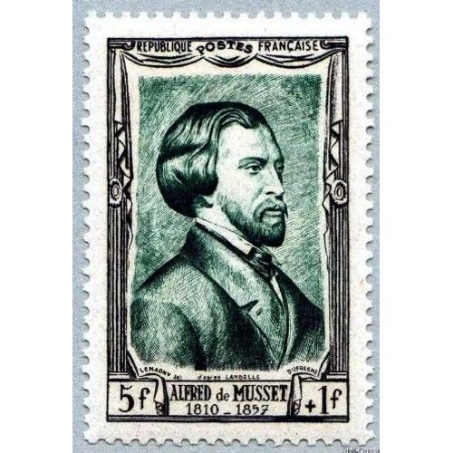 France 1951, Très Beau Timbre Neuf** Luxe Yvert 891, Alfred De Musset, Poète Et Un Dramaturge Romantique, Né Le 11 Décembre 1810 À Paris, Décédé À Paris Le 2 Mai 1857, Cote 8 Euros.