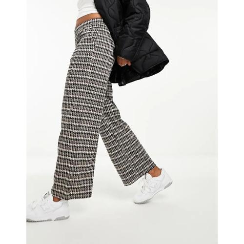 Pantalon Ample - Carreaux Neutres-Multicolore