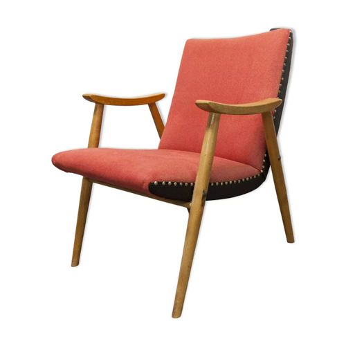 Fauteuil Scandinave Rockabilly 1950 Bois