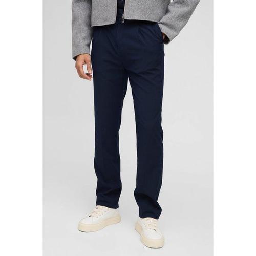 Pantalon Droit Habillé À Taille Fixe Homme - Bleu - 28, Bleu