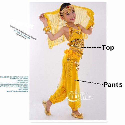 Costumes De Danse Du Ventre Pour Enfants,Danse Du Ventre Pour Enfants,Ensemble De Phtals Pour Filles,Moindre Ywood,Performance Indienne,Vêtements Faits À La Main,6 Couleurs