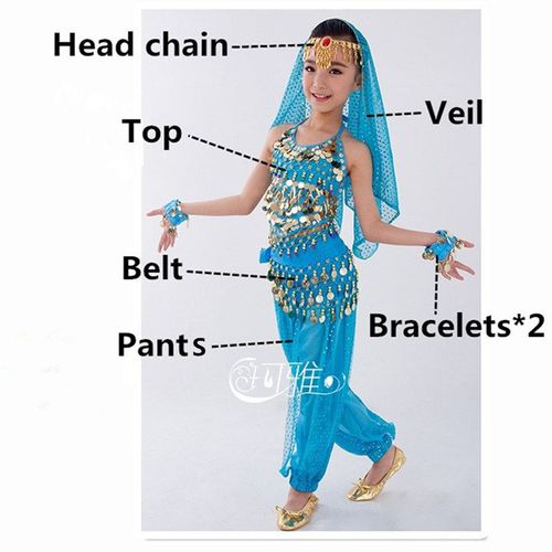 Costumes De Danse Du Ventre Pour Enfants,Danse Du Ventre Pour Enfants,Ensemble De Phtals Pour Filles,Moindre Ywood,Performance Indienne,Vêtements Faits À La Main,6 Couleurs