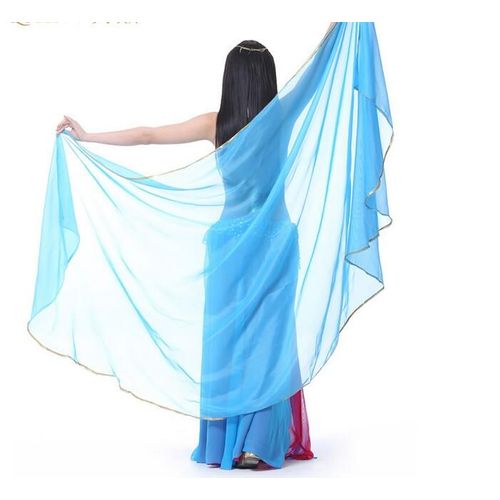 Écharpe De Brevdu Ventre En Mousseline De Soie Pour Femme,Châle Observateur,Voiles Demi-Cercle,Performance Sur Scène,Professionnel,Bergame,250x120cm