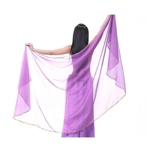 Écharpe De Brevdu Ventre En Mousseline De Soie Pour Femme,Châle Observateur,Voiles Demi-Cercle,Performance Sur Scène,Professionnel,Bergame,250x120cm