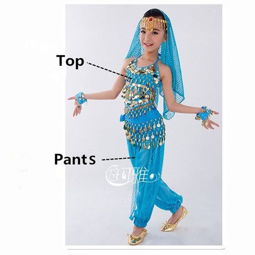 Costumes De Danse Du Ventre Pour Enfants,Ensemble De Danse Du Ventre Pour Filles,Vêtements De Danse Du Ventre Pour Enfants,6 Couleurs Indiennes,Financièrement