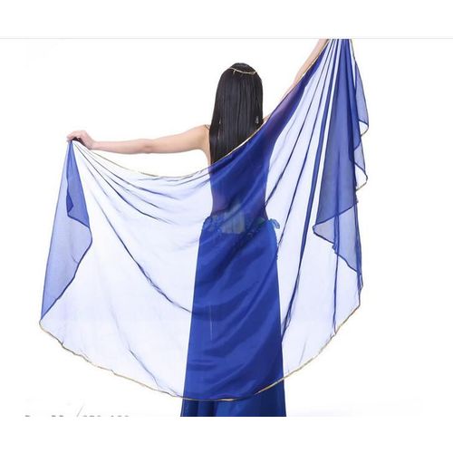 Écharpe De Brevdu Ventre En Mousseline De Soie Pour Femme,Châle Observateur,Voiles Demi-Cercle,Performance Sur Scène,Professionnel,Bergame,250x120cm