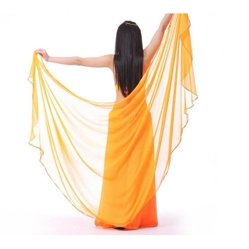 Écharpe De Brevdu Ventre En Mousseline De Soie Pour Femme,Châle Observateur,Voiles Demi-Cercle,Performance Sur Scène,Professionnel,Bergame,250x120cm