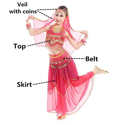 Costumes De Danse Du Ventre Pour Enfants,Jupe De Danse Du Ventre Pour Enfants,La Moindre Robe De Phtaline En Contreplaqué,Compétition De Performance,Ensemble De Gril Indien Pour Filles