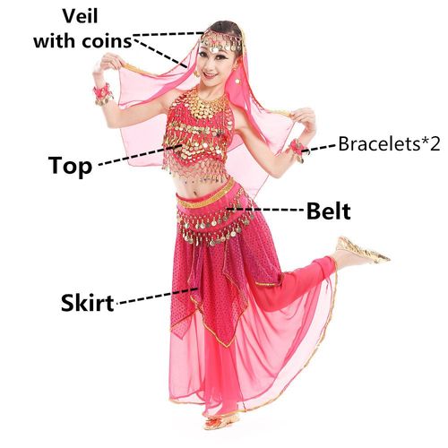 Costumes De Danse Du Ventre Pour Enfants,Jupe De Danse Du Ventre Pour Enfants,La Moindre Robe De Phtaline En Contreplaqué,Compétition De Performance,Ensemble De Gril Indien Pour Filles