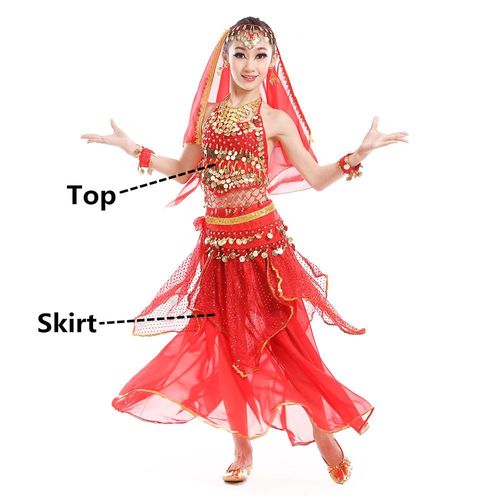 Costumes De Danse Du Ventre Pour Enfants,Jupe De Danse Du Ventre Pour Enfants,La Moindre Robe De Phtaline En Contreplaqué,Compétition De Performance,Ensemble De Gril Indien Pour Filles