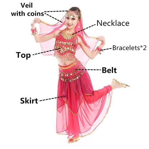 Costumes De Danse Du Ventre Pour Enfants,Jupe De Danse Du Ventre Pour Enfants,La Moindre Robe De Phtaline En Contreplaqué,Compétition De Performance,Ensemble De Gril Indien Pour Filles