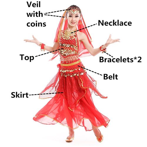 Costumes De Danse Du Ventre Pour Enfants,Jupe De Danse Du Ventre Pour Enfants,La Moindre Robe De Phtaline En Contreplaqué,Compétition De Performance,Ensemble De Gril Indien Pour Filles