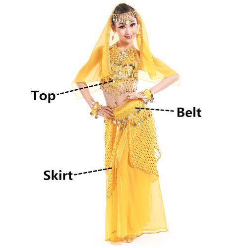 Costumes De Danse Du Ventre Pour Enfants,Jupe De Danse Du Ventre Pour Enfants,La Moindre Robe De Phtaline En Contreplaqué,Compétition De Performance,Ensemble De Gril Indien Pour Filles