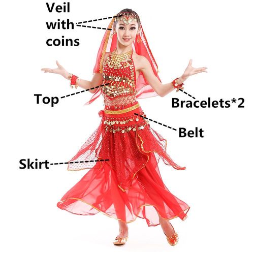 Costumes De Danse Du Ventre Pour Enfants,Jupe De Danse Du Ventre Pour Enfants,La Moindre Robe De Phtaline En Contreplaqué,Compétition De Performance,Ensemble De Gril Indien Pour Filles