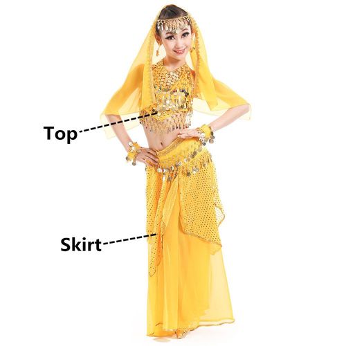Costumes De Danse Du Ventre Pour Enfants,Jupe De Danse Du Ventre Pour Enfants,La Moindre Robe De Phtaline En Contreplaqué,Compétition De Performance,Ensemble De Gril Indien Pour Filles