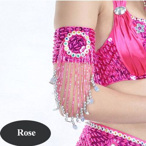 Brassard Réglable Pour La Danse Du Ventre Avec Paillettes,Vêtements De Danse Du Ventre,Accessoire De Costume Financièrement,12 Couleurs,1 Pièce Uniquement