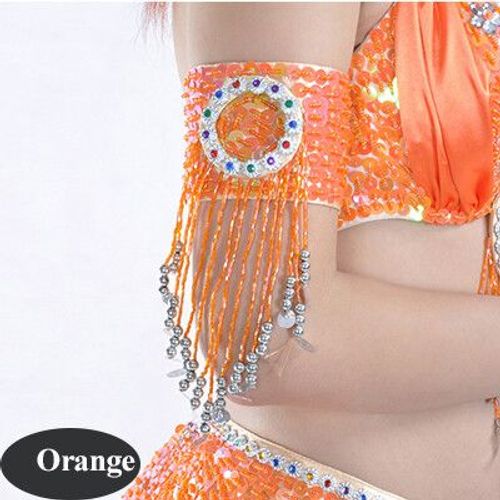 Brassard Réglable Pour La Danse Du Ventre Avec Paillettes,Vêtements De Danse Du Ventre,Accessoire De Costume Financièrement,12 Couleurs,1 Pièce Uniquement