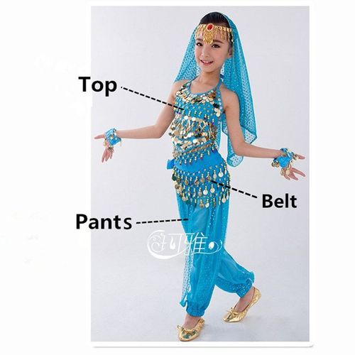 Costumes De Danse Du Ventre Pour Enfants,Ensemble De Danse Du Ventre Pour Filles,Vêtements De Danse Du Ventre Pour Enfants,6 Couleurs Indiennes,Financièrement