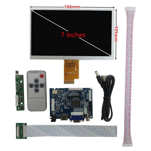 Moniteur LCD TFT avec écran 1024x600,7 pouces,carte de commande,VGA AV,Compatible HDMI,pour Lattepanda,Raspberry Pi Banana Pi - Type full set