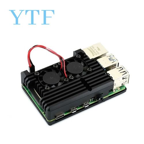 Système de refroidissement par ventilateur pour Raspberry Pi 4B 3B +,technologie avec dissipateur de chaleur,modèle + (Plus) - Type Pi 4 With fan