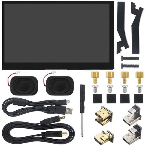 Écran Tactile LCD avec Haut-Parleur pour Raspberry Pi 5 4 3B + 3B/Jetson,7 Pouces,1024x600 IPS - Type LCD with Speaker