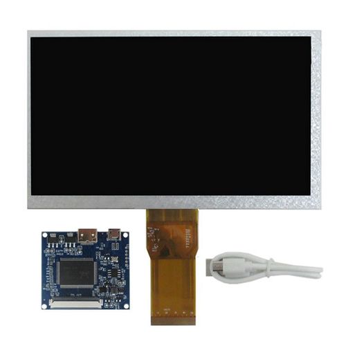 Écran LCD pour moniteur Raspberry Pi,carte de commande de pilote,compatible Mini HDMI,Lattepanda,RTD2660,7 pouces,1024x600 - Type full set