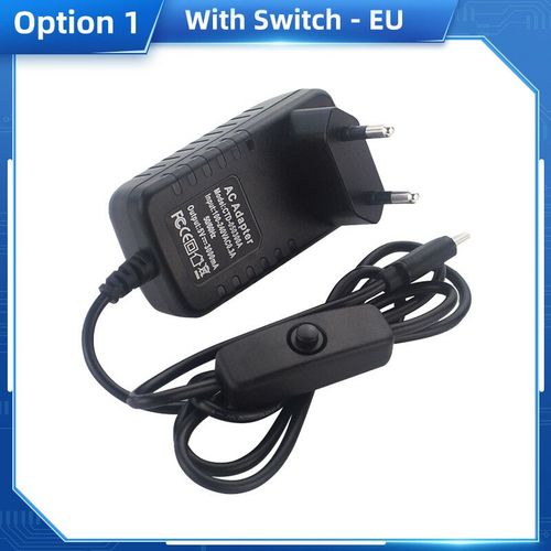 Adaptateur d'alimentation pour Raspberry Pi 4,port USB Type C,chargeur OPI ontari3,5V,3A,100-240V,Orange Pi 3B - Type Option1 EU