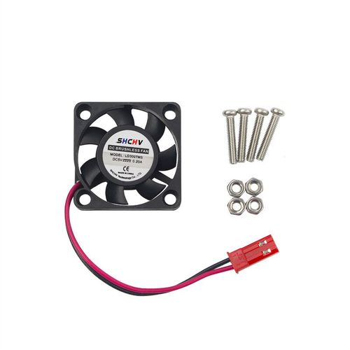 Ventilateur de refroidissement Raspberry Pi 4,3.3V/5V,2P,sans balais,CPU,refroidisseur divisé pour Raspberry Pi 4 modèle B/3B Plus/Orange Pi PC - Type Integrated Fan