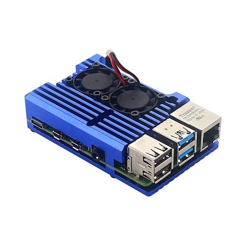 Boîtier ventilateur de refroidissement Raspberry Pi 4,en alliage métallique,pour touristes,en option pour RPi 4B 3B Plus 3B - Type for Pi 4 #E