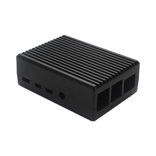 Boîtier ventilateur de refroidissement Raspberry Pi 4,en alliage métallique,pour touristes,en option pour RPi 4B 3B Plus 3B - Type for Pi 4 Black