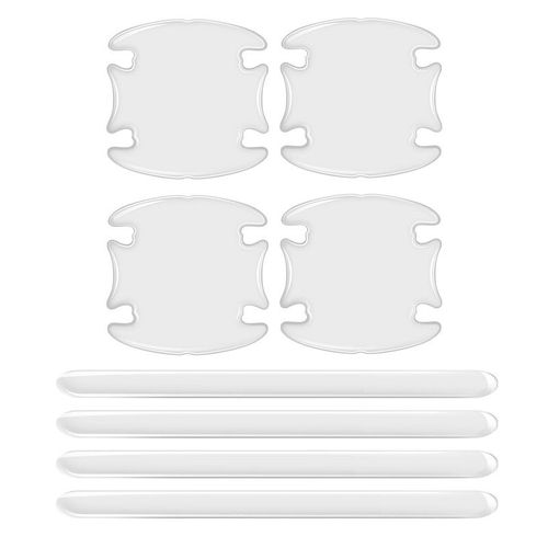 Autocollants De Protection Anti-Rayures Universels Pour Poignée De Porte De Voiture,Adaptés Pour Toyota Yadditif Cross,Jeep Renegade,Bmw F30 Model Y,8 Pièces - Type Strip And Bowl