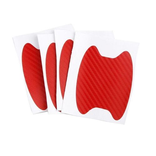 Autocollant De Porte De Voiture En Fibre De Carbone,Protection Contre Les Rayures,Style Pour Opel Corsa D,Accessoires Ford Kuga,Fiat 500,4 Pièces - Type 4pcs Red