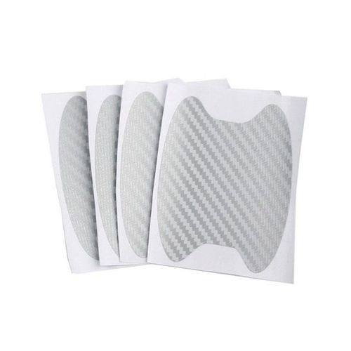 Autocollant De Porte De Voiture En Fibre De Carbone,Protection Contre Les Rayures,Style Pour Opel Corsa D,Accessoires Ford Kuga,Fiat 500,4 Pièces - Type 4pcs Silver
