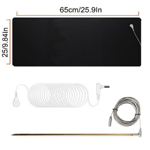 Ensemble De Coussinets De Sol Earth Moon,Coussretours De Pied Avec Cuivre,Chant,Connexion Au Sol,Récupération Emf,Charleroi,Eves,Inflammation,25x65cm - Type Black