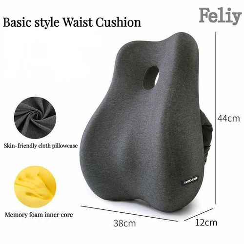 Coussin De Chaise De Bureau En Mousse À Mémoire De Forme,Siège De Voiture,Soutien De La Taille,Oreiller De Massage Lombaire,Oreiller Orth4wd,Coussin De Fesses Et De Côté Cyx - Type Basic Back #B