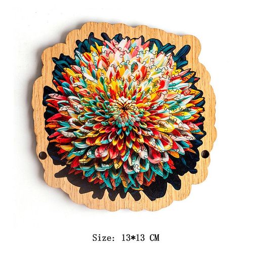Puzzle Irrégulier Unique Pour Adultes Et Enfants,Casse-Tête,Dîner,Soutien-Gorge,Jeux Iq,Cadeaux Fantaisie - Type Colored Flower