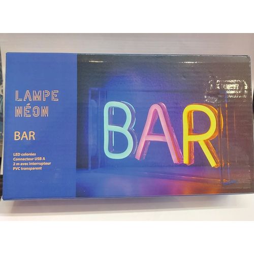 Lampe Neon 23x13cm Bar