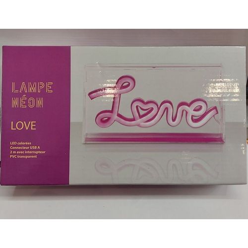 Lampe Neon 23x13cm Love