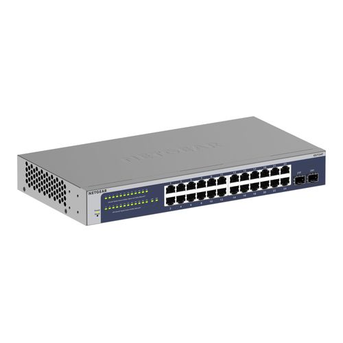 NETGEAR GS724T - Version 6 - commutateur - L3 Lite - intelligent - 24 x 10/100/1000 + 2 x SFP - de bureau, Montable sur rack