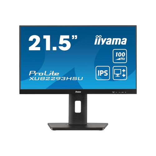 iiyama ProLite XUB2293HSU-B7 - Écran LED - 21.5" - 1920 x 1080 Full HD (1080p) @ 100 Hz - IPS - 300 cd/m² - 1000:1 - 1 ms - HDMI, DisplayPort - haut-parleurs - noir, mat