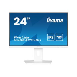 iiyama ProLite XUB2497HSN-W2 - Écran LED - 24" (23.8" visualisable) - 1920 x 1080 Full HD (1080p) @ 100 Hz - IPS - 300 cd/m² - 1300:1 - 1 ms - HDMI, DisplayPort, USB-C - haut-parleurs - blanc...