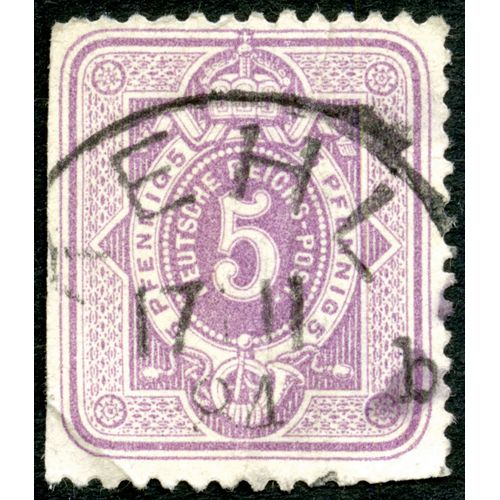 Timbre Oblitéré Deutsche Reichs Post, 5 Pfennig