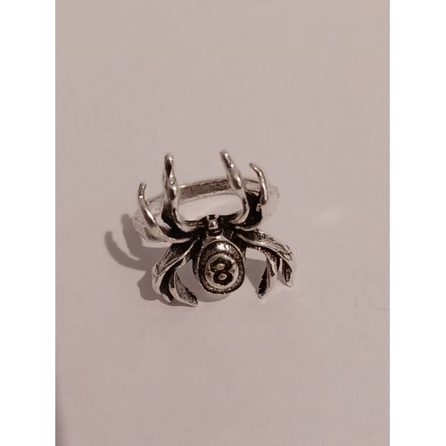 Bague Métal Argenté, Araignée,Taille 17.83